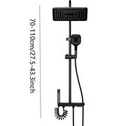 TEMU Juego de ducha moderno mate: cabezal de ducha grande tipo lluvia, potente potenciado y controles elegantes tipo - Eleva tu diaria de baño