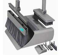 TEMU Juego de Escoba y Recogedor Plegable 4 en 1 - Plástico Duradero, Diseño Fácil de Almacenar para Limpieza del Hogar - Ideal para Cocina, Baño y Dormitorio - Raspallón, No Necesita Escoba