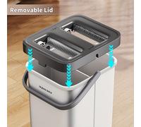 TEMU Juego de Fregona y - de Limpieza de Autoescurrido sin Manos, Diseño de Cámara, de 360°, Sin a , Secado Rápido, Mango de Acero Inoxidable para Limpieza del Hogar y Suelos