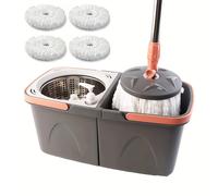 TEMU Juego de Fregona y para el Hogar, Fregona para Suelos, Sin Manos, Eliminación de Polvo, Uso y Húmedo, Ideal para Casa, Cocina, Baño, Suministros de Limpieza, Herramienta de Limpieza