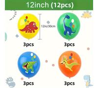 TEMU Juego de Globos de Látex de Dinosaurios Vibrantes de 12/32/60 piezas para Fiestas de y Decoraciones Divertidas para el Aula