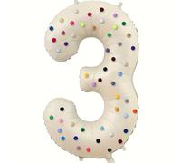 TEMU Juego de globos de números color crema 0-9, globos de números de 32 pulgadas con 50 globos aleatorios, para de , fiestas de inauguración de casa, , y decoraciones de despedida de soltera
