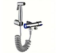 TEMU Juego de Grifo de Válvula de Descarga para Inodoro, Pistola de Rociado de Entrada y , Bidé Multifuncional, Grifo de Uso Dual para Fregona y Piscina