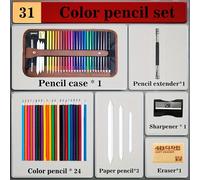 TEMU Juego de Lápices Premium, para y Principiantes en con Colores Vibrantes y Guantes Antimanchas, Adecuado para Pintura al , Dibujo y Sombreado, Kit de 31/44/58 Piezas