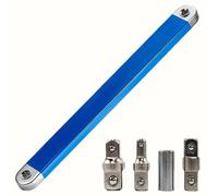 TEMU Juego de Llave Extensible Universal con Adaptador para 1/2", 1/4" y 3/8" - Herramienta Manual Metálica con Extensiones Desplazadas, Ideal para Espacios Estrechos y Precisión en Automoción