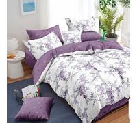 TEMU Juego de nórdica de dos colores con tema floral , y , una nórdica y dos fundas de almohada, conjunto de