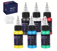 TEMU Juego de para Aerógrafo, 24 Colores/18 Colores/12 Colores/6 Colores (20ml/1oz), para Usar y Pulverizable, Opacos y Neón, Base , Set Premium de Acrílicos para y Artistas