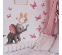 TEMU Juego de pegatinas de pared de elefante y rosa para decoración del hogar, para embellecer y decorar fondos de y hogar, a tu hogar un de y haciéndolo y elegante