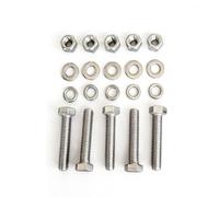 TEMU Juego de pernos, hexagonales, tornillos de máquina M5 M6 M8 M10, juego de 20 piezas de arandelas de y tuercas hexagonales, tornillo para herramienta agrícola