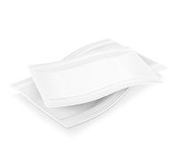 TEMU Juego de Platos de Cena de Porcelana de 15" / 13" / 11" Platos Rectangulares