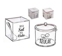 TEMU Juego de Salero y Azucarero , Set de Acrílico Transparente para Cocina, Organizador Elegante para Encimera