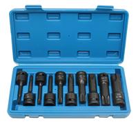 TEMU Juego de Torx Facoow, 10pcs Juego de Torx de Impacto de 1/2" con T30 T40 T45 T50 T55 T60 T70 T80 T90 & T100, Juego de Torx de Acero Cr-Mo para Reemplazo de Fijaciones con Estuche