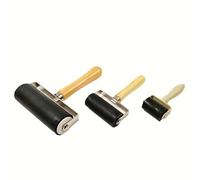 TEMU Juego de Tres Rodillos de Goma Premium con de Madera, con Tres Tamaños para de Pintura, Ideal para una Aplicación en Pintura e Impresión, Kit de Pintura Artística
