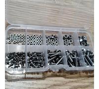 TEMU Juego de Tuercas y Tornillos Hexagonales - 380 Piezas, Tamaños Métricos Duraderos M2 M2.5 M3 M4 M5, Kit de Herramientas para Proyectos DIY y Reparaciones