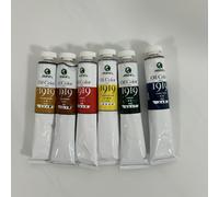 TEMU Juego profesional de 6 piezas de pinturas al óleo Marie's - 12 vibrantes, tubos de 50 ml, cobertura, para entusiastas de . Regalo ideal para - limón, verde medio, , azul cobalto, , , , , azul