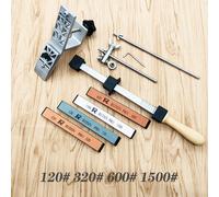 TEMU Juego Profesional de Afilador de Ángulo Fijo, Multifuncional y Eficiente para Afilar Cuchillos de Cocina, Piedras de Afilar de 120/320/600/1500, Manual, Sin Baterías