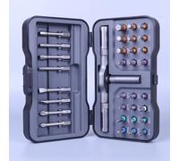 TEMU Juego Profesional de Destornillador Magnético de 25/33 en 1 con Mango Desmontable Bidireccional y Broca de Acero /Para Electrodomésticos/Reparación de Piezas de Auto/Estuche Compacto y Portátil