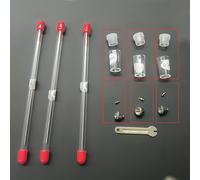 TEMU Kit de 10 Boquillas y Tapas para Aerógrafo con Llave, Accesorios de Repuesto para Pistola Pulverizadora, Tamaños: 0.2mm, 0.3mm, 0.5mm