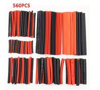TEMU Kit de 270/560 piezas de fundas termorretráctiles de poliolefina duradera 3:1 surtidas para gestión de cables y protección de cables, protector de aislamiento para conectores, color /