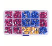 TEMU Kit de 280 piezas de conectores de crimpado eléctricos para cables, surtido de conectores de crimpado de anillo, horquilla, espárrago y , terminales de crimpado /hembra para cables de 0-36V