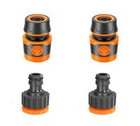 TEMU Kit de 4 piezas de conexión rápida universal para manguera, conectores rápidos para manguera y adaptadores roscados para grifo, 3/4 y 1/2 pulgadas, estándar de universal para Europa y América