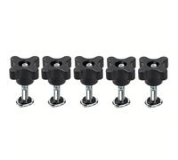 TEMU Kit de 5 perillas para pernos de en T | Pernos y accesorios de en T con montaje de tornillo de metal para fijaciones de carpintería, M6x40
