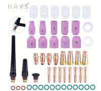 TEMU Kit de 52 piezas de accesorios para soldadura TIG compatible con WP17 WP18 WP26 TIG #10, con vaso de vidrio