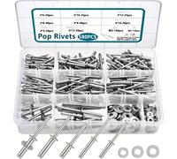 TEMU Kit de 580 Piezas de Remaches Arandelas, Surtido de Remaches Ciegos en 8 Tamaños SAE para Reparaciones DIY/Hogar/Automotrices