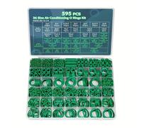 TEMU Kit de 595 piezas de juntas tóricas, sellos de goma universales para reparación de aire acondicionado de coche e impermeabilización, estuche de almacenamiento de 42 ranuras