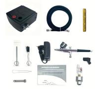 TEMU Kit de aerógrafo eléctrico con compresor para maquetas, de uñas, pintura y retoques de muebles