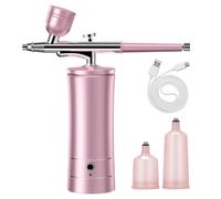 TEMU Kit de aerógrafo recargable de presión antiatascos, juego de pistola de aerógrafo para máquina de uñas, de uñas, decoración de pasteles, maquillaje, barbería, pintura de modelos