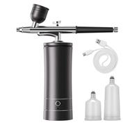 TEMU Kit de aerógrafo recargable inalámbrico de presión antiatascos, juego de aerógrafo para uñas, pistola de aerógrafo para de uñas, decoración de pasteles, maquillaje, barbería, pintura de modelos