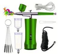 TEMU Kit de Aerógrafo Versátil - Portátil, Recargable, Punta de 0.3mm - para , Belleza y Repostería