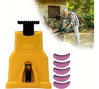TEMU Kit de Afilado de Motosierras Versátil - Compatible con Sierras de 14/16/18/20", Afilador Manual de Hojas con 6 Piedras de Molienda, Construcción Metálica Duradera, No Requiere Batería