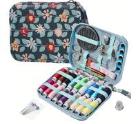 TEMU Kit de Costura Completo de 87 Piezas con Estuche - Regalo para , y Principiantes - Hilo, Agujas, Tijeras, Cinta Métrica y Más