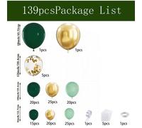 TEMU Kit de de Globos de 139 piezas | Globos de Látex Verdes y Dorados para Boda, Día de San Valentín, , Baby Shower, Pascua, Regalos, Hogar, Festivo, Graduación, Aniversario, Acción de Gracias