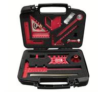 TEMU Kit de escuadras para carpintería de 10 piezas con , regla de de aluminio, de , de dibujo circular, guía de afilado, medidor