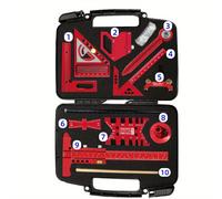 TEMU Kit de escuadras para carpintería de 10 piezas con , regla de de aluminio, de , de dibujo circular, guía de afilado, medidor