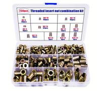 TEMU Kit de herramientas de inserción de de madera de 230 piezas, conector de perno de muebles, de tuerca, llave de vaso hexagonal para surtido de muebles de madera