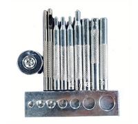 TEMU Kit de herramientas de punzonado de 11 piezas, kit de broches para cuero, herramientas de de punzonado de agujero para colocar remaches y botones