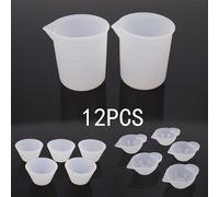 TEMU Kit de herramientas para joyería de fundición de moldes de resina UV, 12 vasos medidores de de silicona