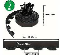 TEMU Kit de para Jardín de 10.0 m en PE Plástico con Estacas Anclaje - Bordes Duraderos para Césped y Separación, Fácil Instalación, Grado Profesional | Estacas , Kit de Delimitación para Jardines