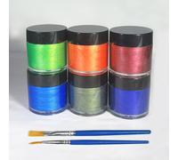 TEMU Kit de Pintura Acrílica Metálica y Perlada en 6 Colores - Versátil para Manualidades del Día de los Santos, Pintura de Modelos - Flujo , Sin Grietas - Regalos Navideños