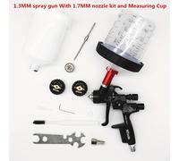 TEMU Kit de pistola de pulverización HVLP de 1.3/1.7 mm, con vaso de 600 ml sin limpieza y adaptador, fácil de usar, ideal para pintar automóviles, muebles, y capas finales