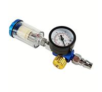 TEMU Kit de pistola de pulverización HVLP de 1/4" con alimentación por , regulador de presión de aire, compresor, filtro de aire, separador de agua y humedad