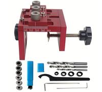 TEMU Kit de plantilla de espigado , guía de perforación, localizador, perforadora removible, plantilla de agujeros para herramientas de madera para muebles y gabinetes