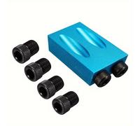 TEMU Kit de Plantilla para Agujeros de Bolsillo ASDTODW - Agujeros Angulados de 15°, Adaptadores de Accionamiento de 6/8/10mm para una Carpintería Eficiente