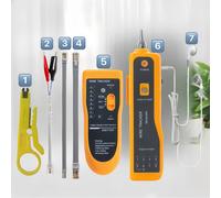 TEMU Kit de Prueba de Cables Multifunción con Conectores RJ45 y RJ11 - de Líneas Ethernet, Verificador de y de Audio para TV, Controlador y Líneas Telefónicas - Batería, Diseño Portátil
