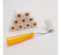 TEMU Kit de Rodillo Pequeño para Pintura con 10 Piezas de Rodillos de Esponja de 2 Pulgadas, 1 Mango , Largo para Pintura de Paredes, Herramienta Práctica y Conveniente para Pintar Paredes