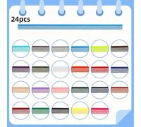 TEMU Kit para Tapas de Pliegue de Encuadernación - 24 Colores, 12 Pulgadas de , para Encuadernación, Decoración, Restauración de , de Manualidades y de Diarios de Cuero